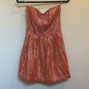 Paper Crown Textured Dress with Boning